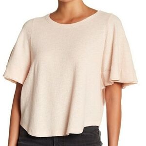 Madewell Ingrid Dolman Blush flutter sleeve top sz XXS